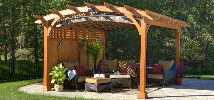 Modern Wood Pergola Installation in Northridge, CA